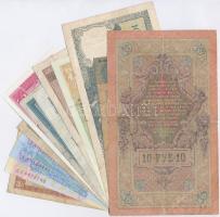 Vegyes 16db-os bankjegy tétel, közte libériai, orosz, német, holland és magyar korona bankjegy T:I-I...