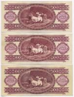1962. 100Ft (3x) + 1984. 100Ft (4x) nyomdai papírránc T:III,II
