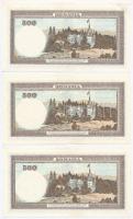 Románia 1941. 500L (5x) közte 4db sorszámkövető és 1db közeli sorszám T:I-
Romania 1941. 500 Lei (5...