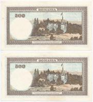 Románia 1941. 500L (5x) közte 4db sorszámkövető és 1db közeli sorszám T:I-
Romania 1941. 500 Lei (5...