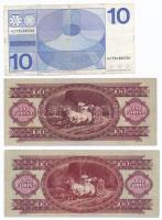 Vegyes 10db-os papírpénz tétel, közte Magyarország 1947. 100Ft, Ausztria Szövetséges megszállás, pen...