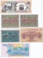 Vegyes 10db-os papírpénz tétel, közte Magyarország 1947. 100Ft, Ausztria Szövetséges megszállás, pen...