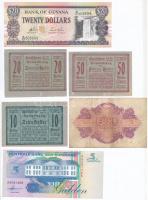 Vegyes 10db-os papírpénz tétel, közte Magyarország 1947. 100Ft, Ausztria Szövetséges megszállás, pen...