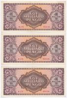 1946. 1.000.000.000P (3x) sorszámkövetők T:I-
