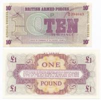 Nagy-Britannia / Katonai kiadás 1962. 1Ł "4. sorozat" + 1972. 10p "6. sorozat" T...