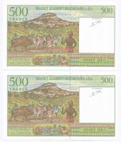 Madagaszkár 1994. 500Fr (2x) sorszámkövetők + 1000Fr (2x) sorszámkövetők T:I
Madagascar 1994. 500 F...