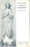 1910 Budapest, Első országos kongregációi nagygyűlés, Mária szobor (EB)