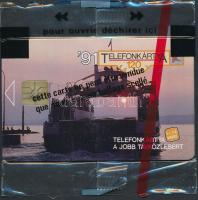 1991 Balaton komp motívumos telefonkártya, bontatlan csomagolásban