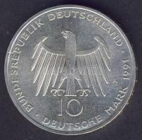 NSZK 1991. 10DM Ag "Deutschen Einheit" T:1