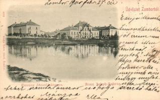 Zombor, Sombor; Ferenc József laktanya, kiadja Schön Adolf / military barracks