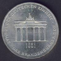 NSZK 1991. 10DM Ag "Deutschen Einheit" T:1