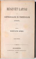 Horváth Béla: Részvét lapjai a szépirodalom és történelem köréből. Kiadta Horváth Döme. Kecskemét, 1...