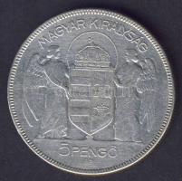 1930. 5P Ag "Horthy jobbra" T:3