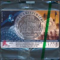 1996 Benczúr-motívumos telefonkártya, bontatlan csomagolásban