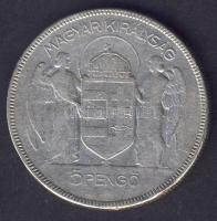 1930. 5P Ag "Horthy jobbra" T:3