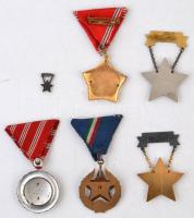 6db-os vegyes szocialista kitüntetés tétel, az egyik miniatűr, közte 1951. "Közbiztonsági Érem&...
