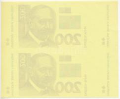 Horvátország 1993. 200K előlapi színpróba páros ívben T:I
Croatia 1993. 200 Kuna front color trial ...