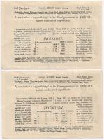 1914. "Sorsjegy Napközi otthonok javára" sorsjegy 1K értékben, bélyegzéssel (2x) sorszámkö...