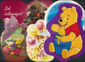 21 db MODERN rádióamatőr QLS képeslap és 9 db nagyméretű egyedi formájú MODERN üdvözlőlap / 21 moder...