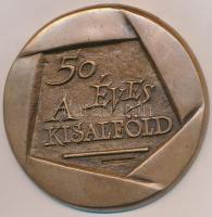 DN "50 éves a Kisalföld" Br plakett (87mm) T:2