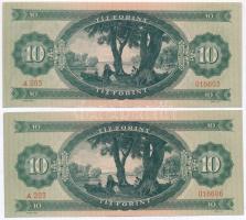 1949. 10Ft (2x) sorszámkövetők T:I
