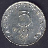 1948. 5Ft Ag "Petőfi" T:2+