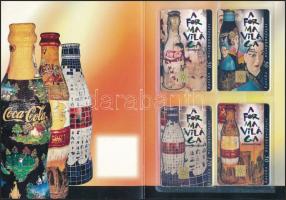 cca 1994-1997 10 db Coca Cola-motívumos telefonkártya, köztük szett is, bontatlan csomagolásban