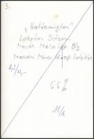 cca 1980 Lakatos István: Holtomiglan, feliratozott vintage fotóművészeti alkotás, 18x12,5 cm