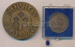 Renner Kálmán (1927-1994) 1977. "Sopron 700 éves" Br plakett (60mm) + Somorjai László (194...