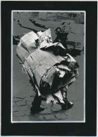 cca 1975 Fodor Ferenc: A papírember, pecséttel jelzett vintage fotóművészeti alkotás, 18x13 cm