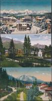 Tátra, Magas Tátra, Vysoké Tatry; Alsó-Tátrafüred télen, Ó-Tátrafüred - 3 db RÉGI képeslap / 3 pre-1945 Tatry postcards