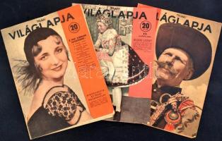 cca 1908-1941 Tolnai Világlapja, 7 db, változó állapotban, többnyire kopottas állapotban