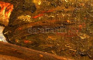 Makray jelzéssel: Vízimalom. Olaj, falemez, keretben, 8×13 cm