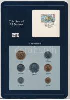 Mauritius 1978. 1c - 1R 7xklf db, forgalmi szett felbélyegzett kartonlapon T:1 Mauritius 1978. 1 Cen...