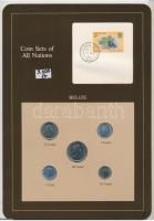 Belize 1979-1983. 1c - 50c 5xklf db, forgalmi szett felbélyegzett kartonlapon T:1 Belize 1979-1983. ...