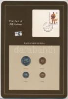 Pápua Új-Guinea 1990. 1T-20T 4xklf db, forgalmi szett felbélyegzett kartonlapon T:1 Papua New Guinea...