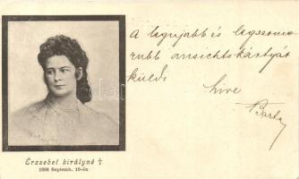 1898 Erzsébet királyné, gyászlap / Sissy, obituary card (vágott / cut)