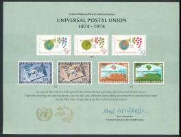 1974 100 éves az UPU emléklap
