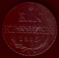 Ausztria/magyar verdejel 1816A 1Kr T:2/3+