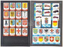 Belga gyufacímke gyűjtemény az autók története és címerek témában, 15db kartonon, 276db (ebből 2db n...