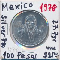 Mexikó 1978. 100P Ag T:2 Mexico 1978. 100 Pesos Ag C:XF Krause KM#483.2