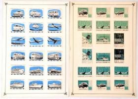 Szovjetuniós gyufacímke gyűjtemény:hajók, repülők, űrhajók, híres emberek, ipar stb. témában, 13db k...