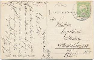 Kaposvár, Turul szálloda, Schlesinger Lajos Nagy Gólya áruháza, kiadja Szabó Lipót