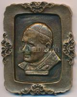 DN II. János Pál pápa öntött Br plakett (65x82mm) T:2 ND John Paul II cast Br plaque (65x82mm) C:XF