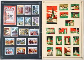 Szovjet gyufacímke gyűjtemény:600 éves Kirov és Kaluga, karácsony, Tallin, Tolsztopj, múzeum, stb. t...