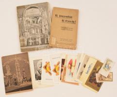 1935-1942 3 db vallási témájú könyv + 17 db régi vegyes méretű szentkép 3×5 cm - 8×12 cm