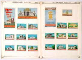 Szovjet gyufacímke gyűjtemény:mezőgazdasági kiállítás, a SzU hatalomért, Moszkva, Novgorod, lakberen...