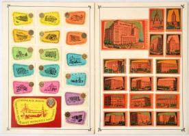 Szovjet gyufacímke gyűjtemény:látogatás a SzU-ban, nagyszínház, építészet, óriások, Moszkva, stb. té...