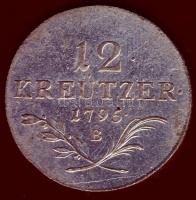 Ausztria/ magyar verdejel 1795B 12Kr Ag (Billon) T:2+