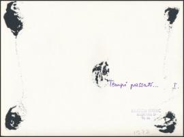 1972 Balogh Ferenc: Tempi passati, pecséttel jelzett vintage fotóművészeti alkotás, 18x24 cm